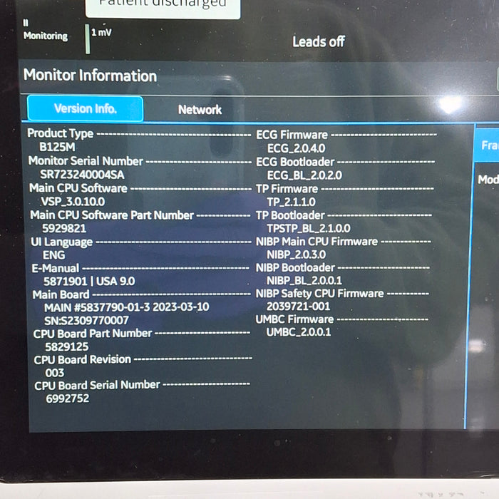 GE Healthcare GE Healthcare B125M Patient Monitor Patient Monitors reLink Medical