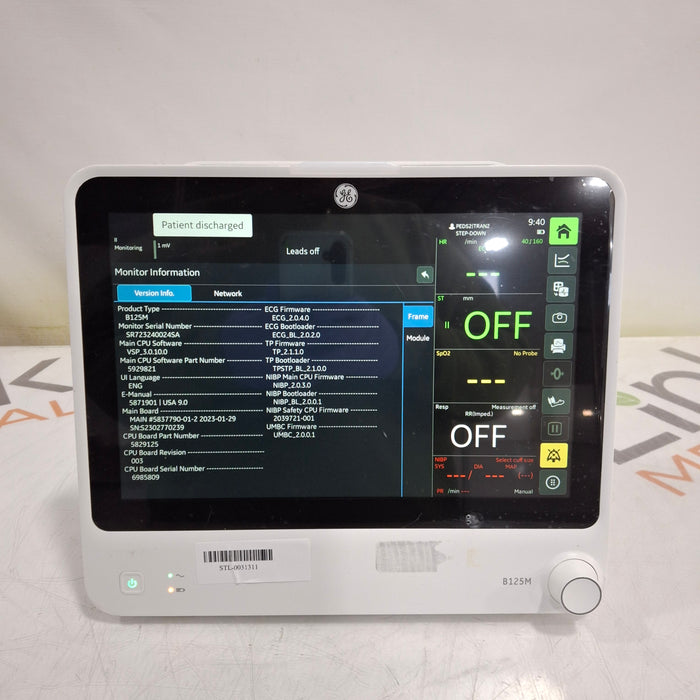 GE Healthcare GE Healthcare B125M Patient Monitor Patient Monitors reLink Medical