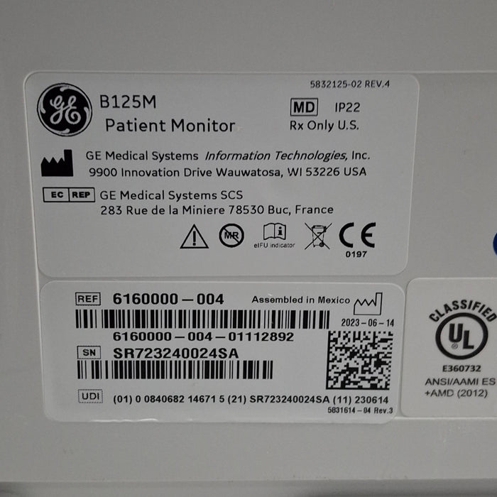 GE Healthcare GE Healthcare B125M Patient Monitor Patient Monitors reLink Medical