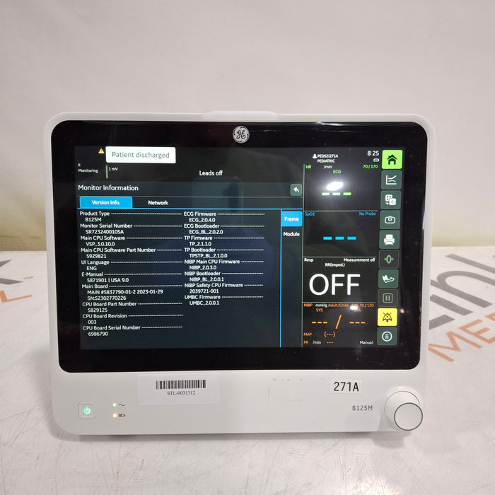 GE Healthcare GE Healthcare B125M Patient Monitor Patient Monitors reLink Medical