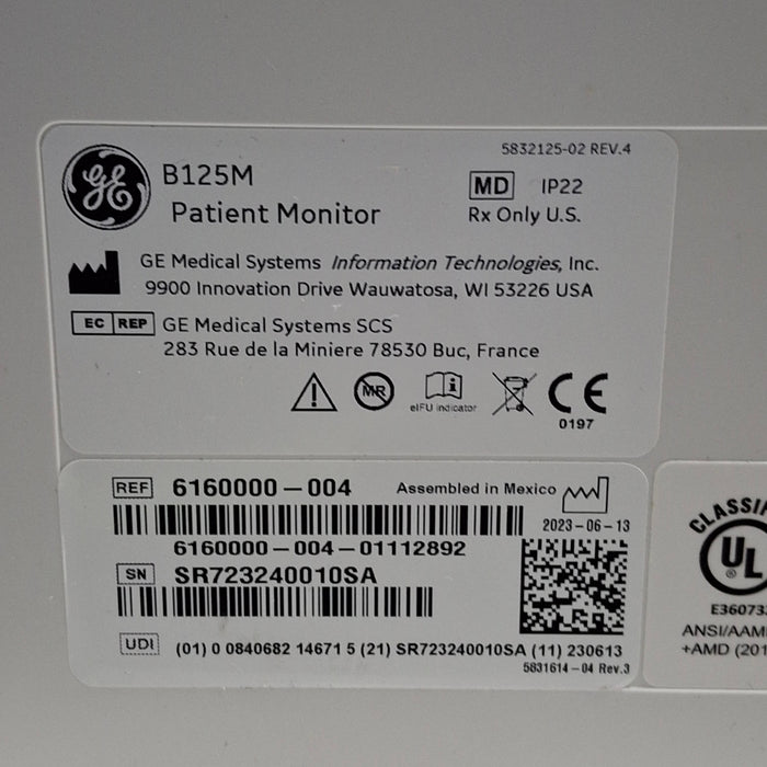 GE Healthcare GE Healthcare B125M Patient Monitor Patient Monitors reLink Medical