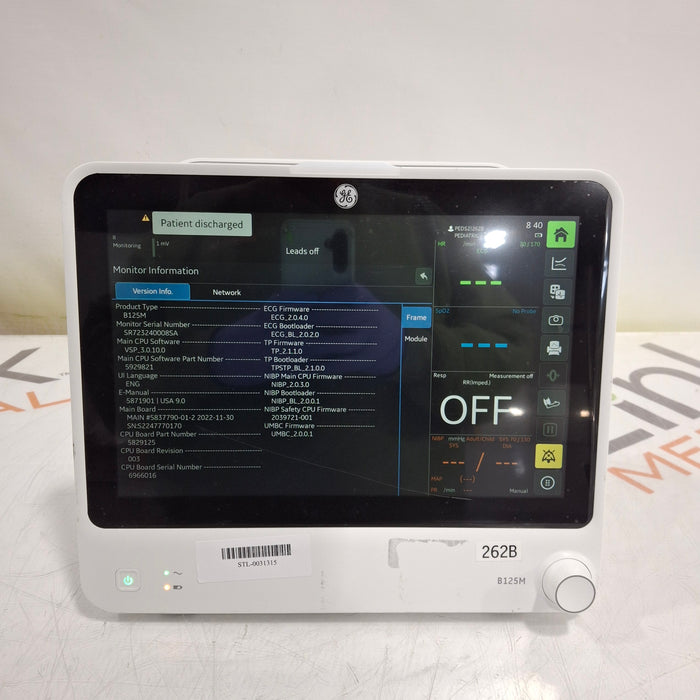 GE Healthcare GE Healthcare B125M Patient Monitor Patient Monitors reLink Medical