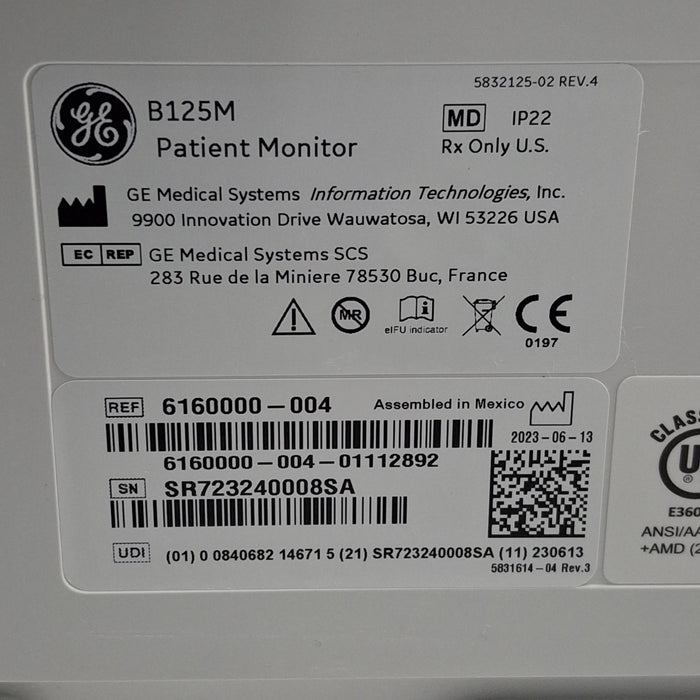 GE Healthcare GE Healthcare B125M Patient Monitor Patient Monitors reLink Medical