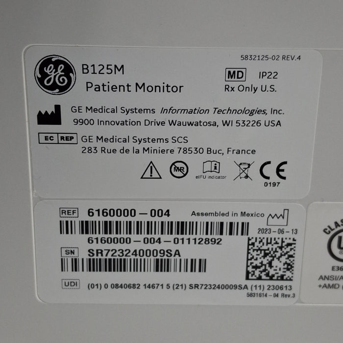 GE Healthcare GE Healthcare B125M Patient Monitor Patient Monitors reLink Medical