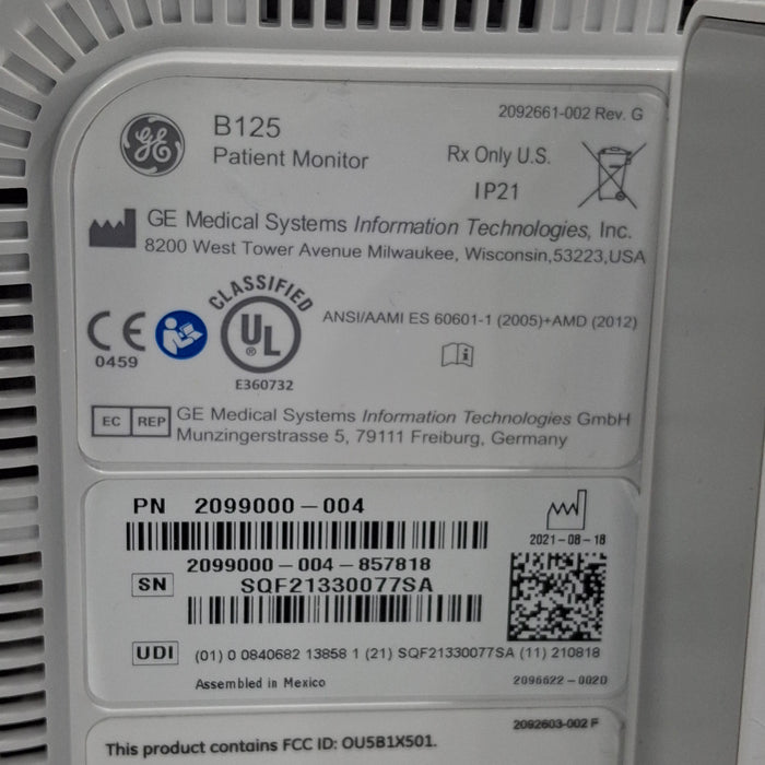 GE Healthcare GE Healthcare B125 Patient Monitor Patient Monitors reLink Medical