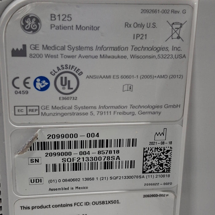 GE Healthcare GE Healthcare B125 Patient Monitor Patient Monitors reLink Medical