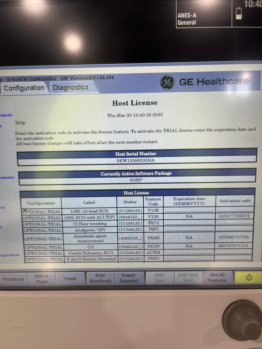 GE Healthcare GE Healthcare Carescape B650 Anesthesia Care Patient Monitor Patient Monitors reLink Medical