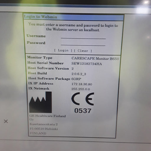 GE Healthcare GE Healthcare Carescape B650 Anesthesia Care Patient Monitor Patient Monitors reLink Medical