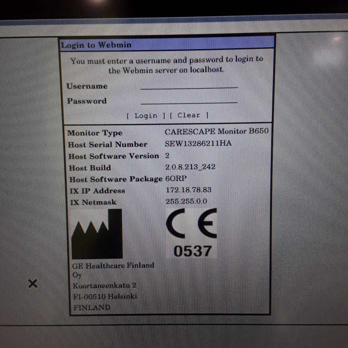 GE Healthcare GE Healthcare Carescape B650 Anesthesia Care Patient Monitor Patient Monitors reLink Medical