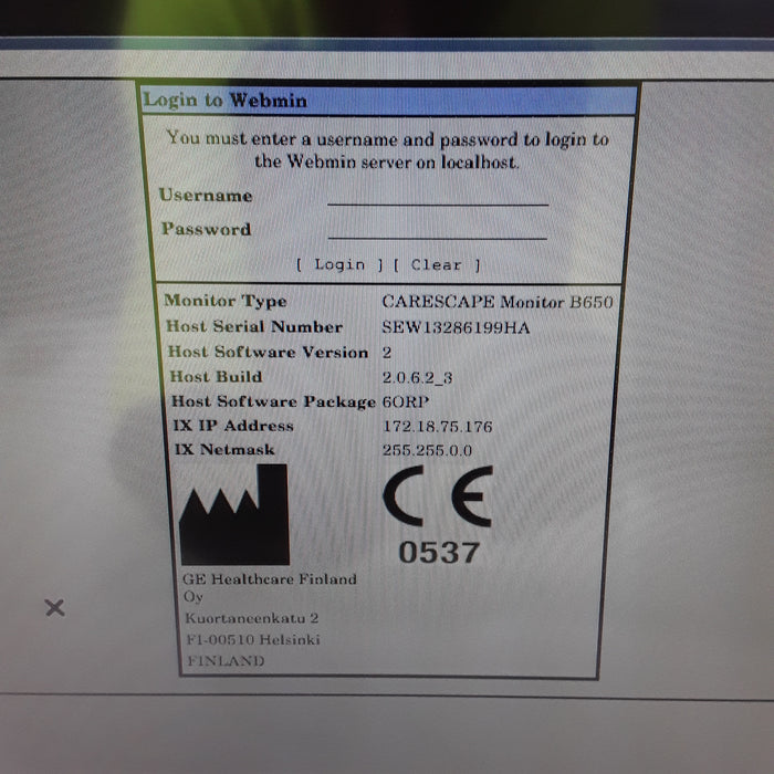 GE Healthcare GE Healthcare Carescape B650 Anesthesia Care Patient Monitor Patient Monitors reLink Medical