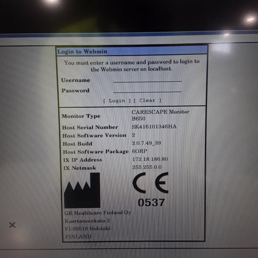 GE Healthcare GE Healthcare Carescape B650 Anesthesia Care Patient Monitor Patient Monitors reLink Medical