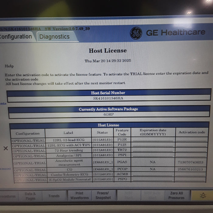 GE Healthcare GE Healthcare Carescape B650 Anesthesia Care Patient Monitor Patient Monitors reLink Medical