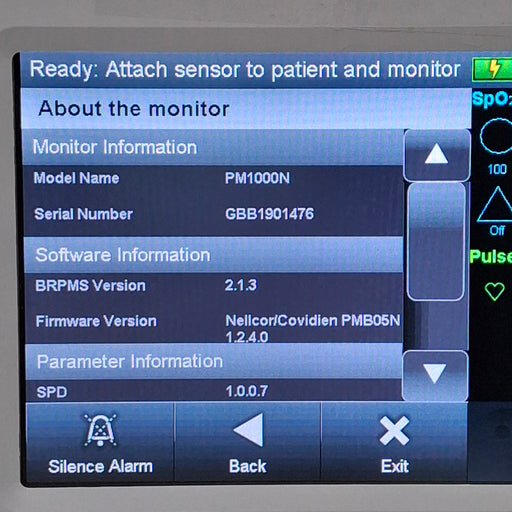 Covidien Covidien PM1000N Nellcor Bedside SPO2 Monitor Patient Monitors reLink Medical