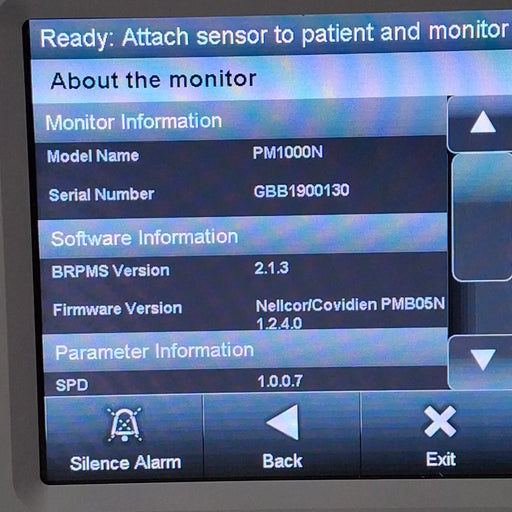 Covidien Covidien PM1000N Nellcor Bedside SPO2 Monitor Patient Monitors reLink Medical