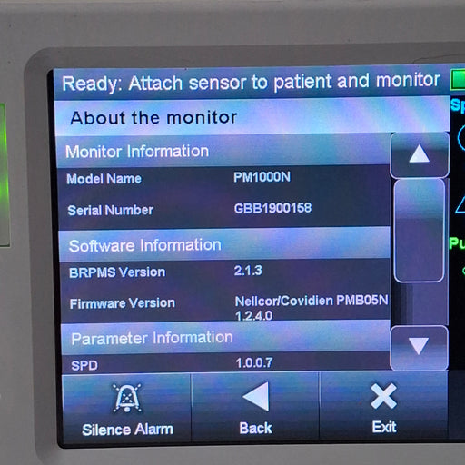 Covidien Covidien PM1000N Nellcor Bedside SPO2 Monitor Patient Monitors reLink Medical