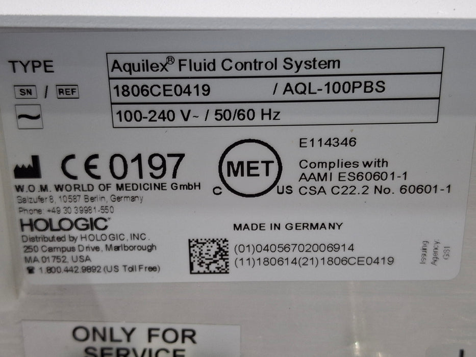 Hologic, Inc. Hologic, Inc. Aquilex Fluid Control System Surgical Equipment reLink Medical