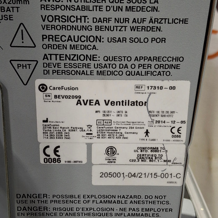CareFusion Avea Ventilator