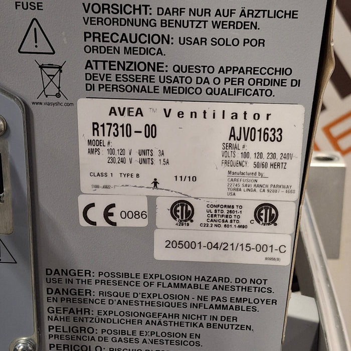 CareFusion CareFusion Avea Ventilator Respiratory reLink Medical