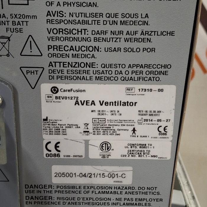 CareFusion Avea Ventilator