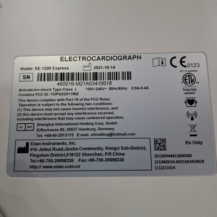 Edan Edan SE-1200 Express ECG Cardiology reLink Medical