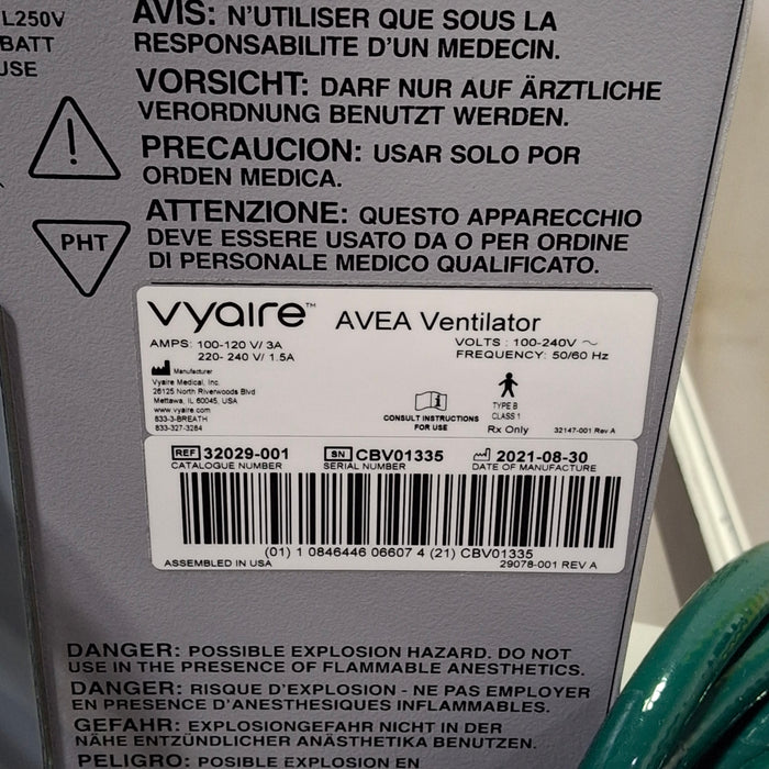 CareFusion CareFusion Avea Ventilator Respiratory reLink Medical