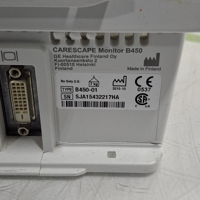 GE Healthcare GE Healthcare Carescape B450 Emergency Care Patient Monitor Patient Monitors reLink Medical