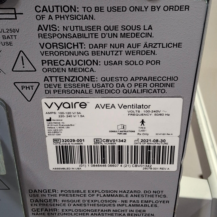 CareFusion CareFusion Avea Ventilator Respiratory reLink Medical