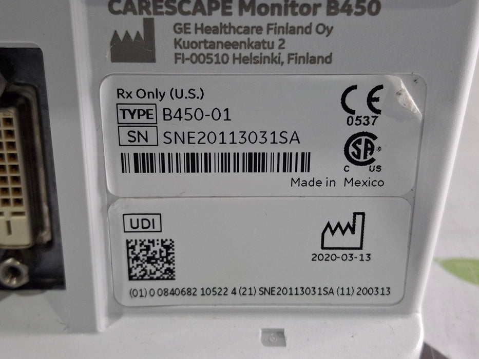 GE Healthcare GE Healthcare Carescape B450 Patient Monitor Patient Monitors reLink Medical