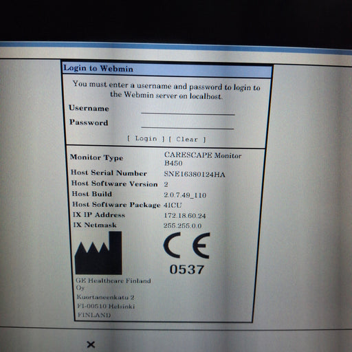 GE Healthcare GE Healthcare Carescape B450 Critical Care Patient Monitor Patient Monitors reLink Medical