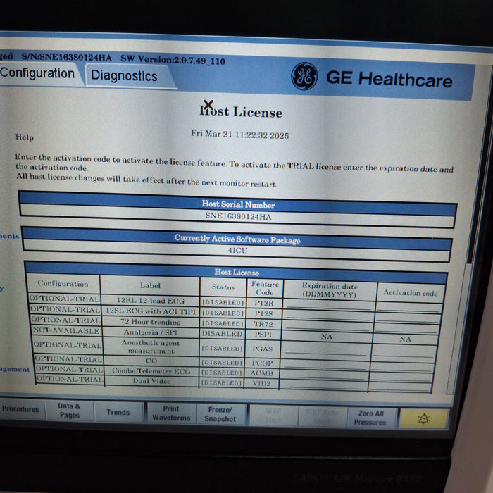 GE Healthcare GE Healthcare Carescape B450 Critical Care Patient Monitor Patient Monitors reLink Medical