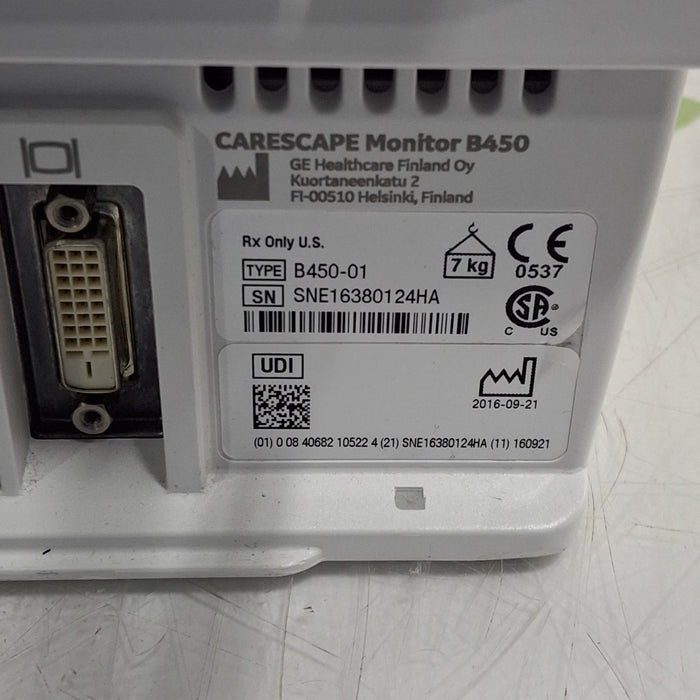 GE Healthcare GE Healthcare Carescape B450 Critical Care Patient Monitor Patient Monitors reLink Medical