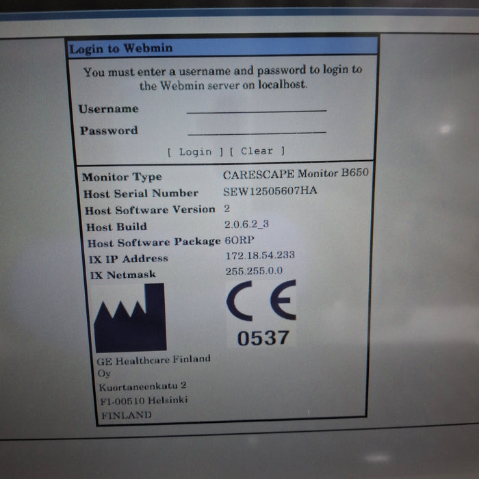 GE Healthcare GE Healthcare Carescape B650 Anesthesia Care Patient Monitor Patient Monitors reLink Medical