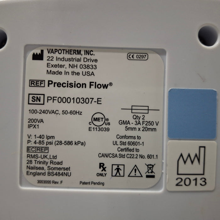 Vapotherm Vapotherm Precision Flow Meter Humidifier Respiratory reLink Medical