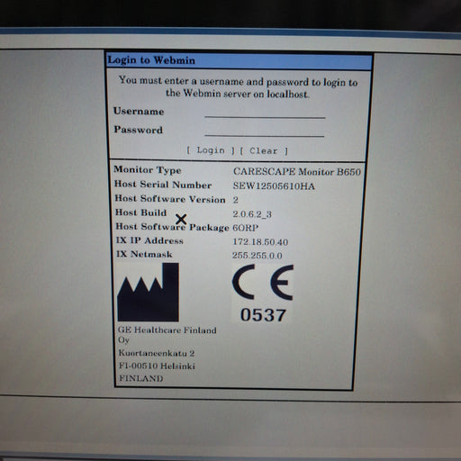GE Healthcare GE Healthcare Carescape B650 Anesthesia Care Patient Monitor Patient Monitors reLink Medical