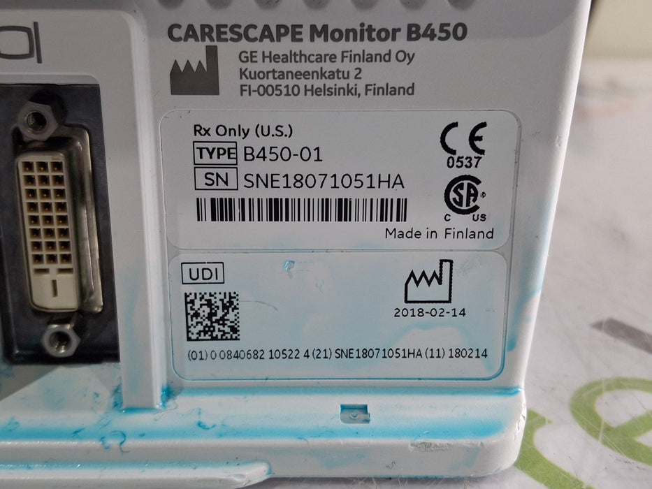 GE Healthcare GE Healthcare Carescape B450 Patient Monitor Patient Monitors reLink Medical
