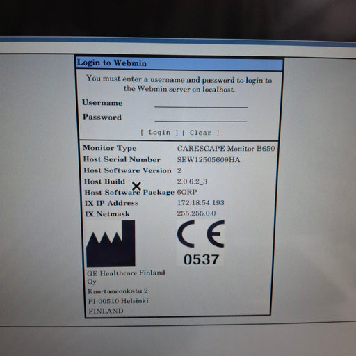 GE Healthcare GE Healthcare Carescape B650 Anesthesia Care Patient Monitor Patient Monitors reLink Medical