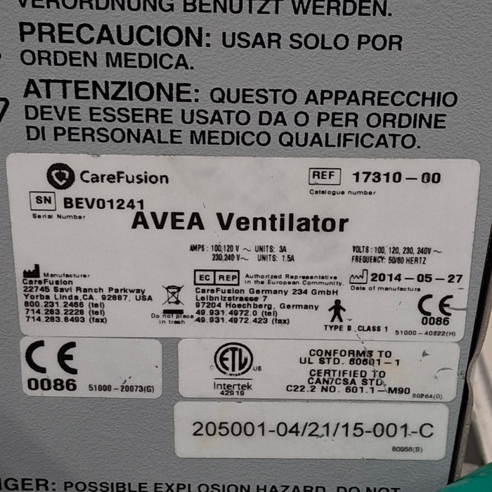 CareFusion CareFusion Avea Ventilator Respiratory reLink Medical