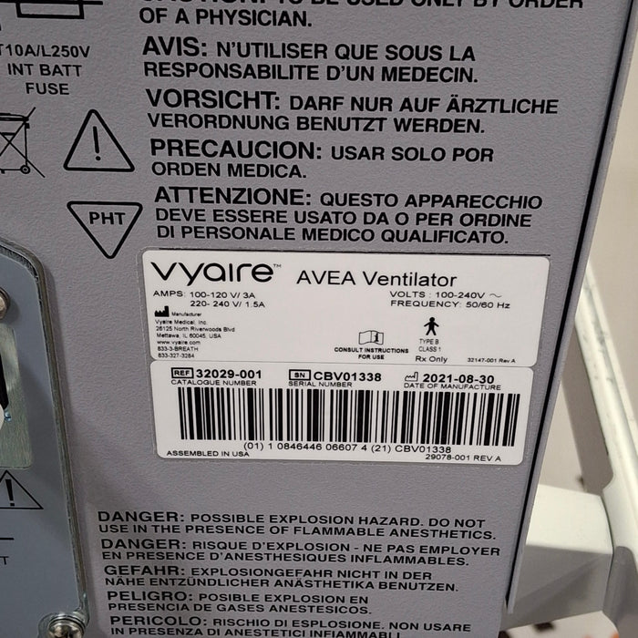 CareFusion CareFusion Avea Ventilator Respiratory reLink Medical