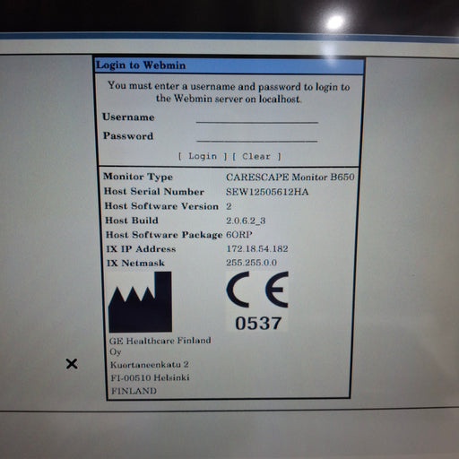 GE Healthcare GE Healthcare Carescape B650 Anesthesia Care Patient Monitor Patient Monitors reLink Medical
