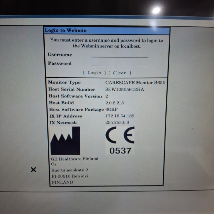 GE Healthcare GE Healthcare Carescape B650 Anesthesia Care Patient Monitor Patient Monitors reLink Medical