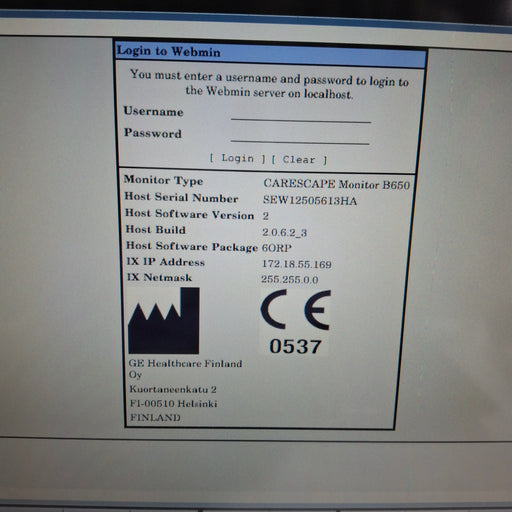 GE Healthcare GE Healthcare Carescape B650 Anesthesia Care Patient Monitor Patient Monitors reLink Medical