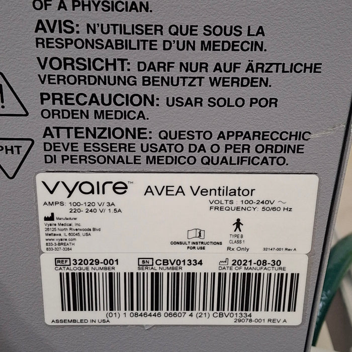 CareFusion CareFusion Avea Ventilator Respiratory reLink Medical
