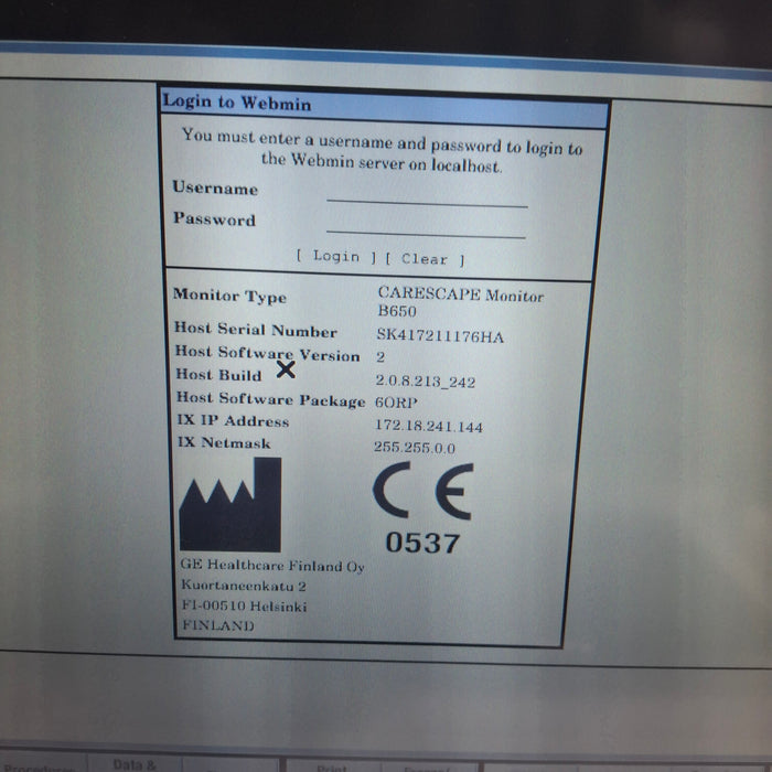 GE Healthcare GE Healthcare Carescape B650 Anesthesia Care Patient Monitor Patient Monitors reLink Medical