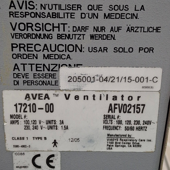 CareFusion Avea Ventilator