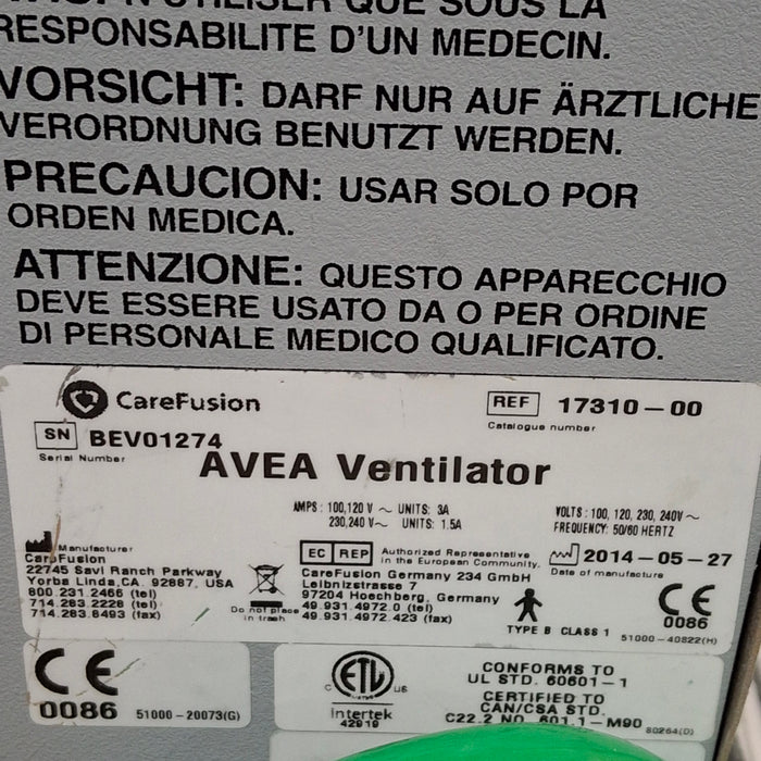 CareFusion Avea Ventilator