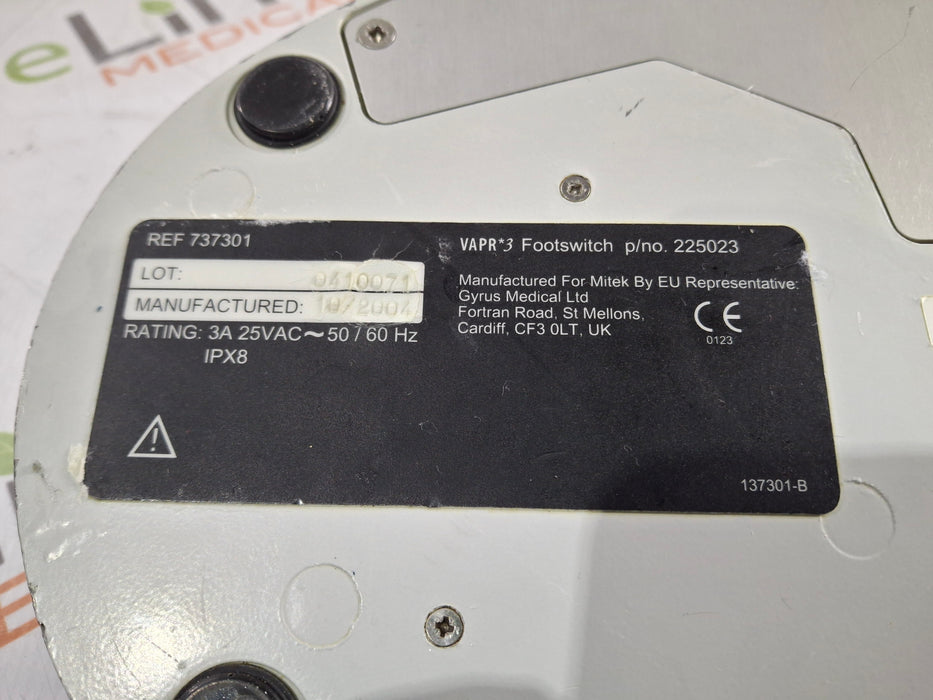 DePuy DePuy VAPR 3 225023 Foot Switch Surgical Equipment reLink Medical