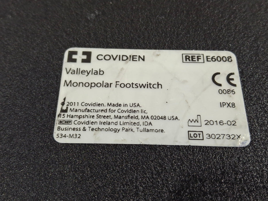 Valleylab Valleylab E6008 Monopolar Electrosurgical Footswitch Electrosurgical Units reLink Medical