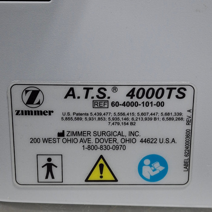Zimmer Zimmer ATS 4000TS Tourniquet Surgical Equipment reLink Medical