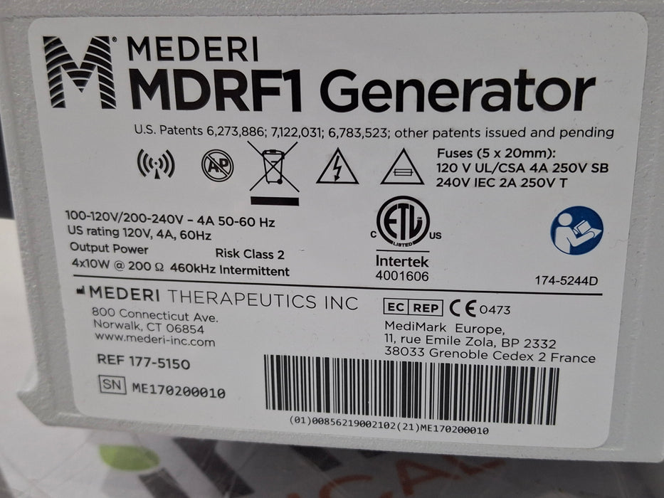 Mederi Therapeutics Inc. 177-5150 MDRF1 Generator