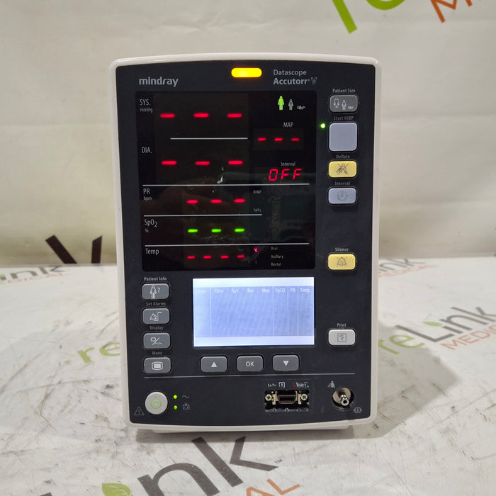 Mindray Datascope Accutorr V Vital Signs Monitor